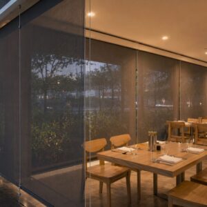Commercial Cable Guided Outdoor Blinds